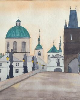 Prague Bridge at Dawn
